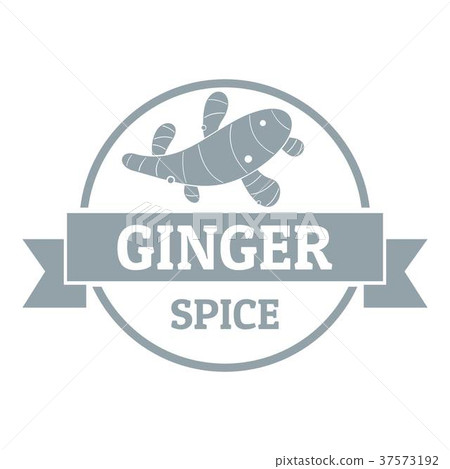 Ginger spice logo, simple gray style 37573192