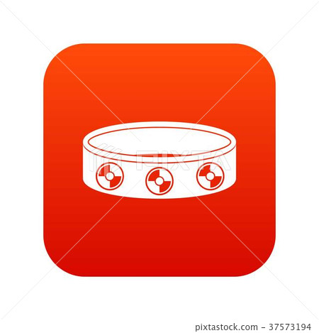 Bracelet with gems icon digital red Bracelet with gems icon digital red 37573194
