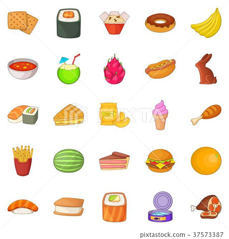 Morsel icons set, cartoon style 37573387