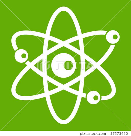 Molecules of atom icon green Molecules of atom icon green 37573450