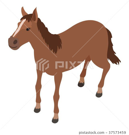 Horse icon, isometric style Horse icon, isometric style 37573459
