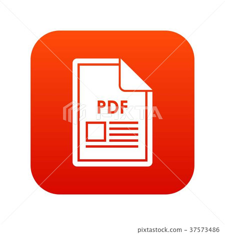 File PDF icon digital red - Stock Illustration [37573486] - PIXTA