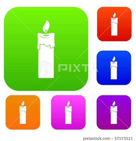 Candle set color collection 37573521