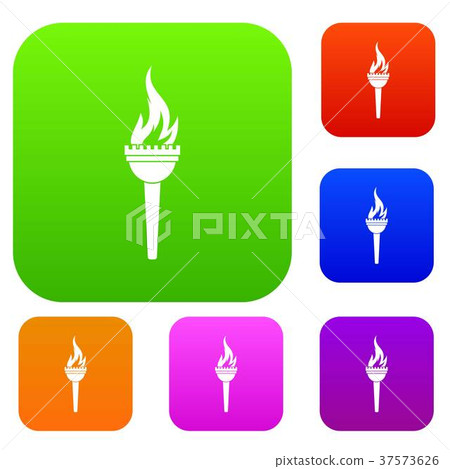Torch set color collection - Stock Illustration [37573626] - PIXTA