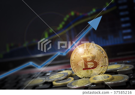 Bitcoin currency rising arrow price record highs Bitcoin currency rising arrow price record highs 37585216
