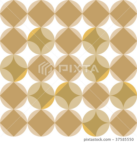 Gold geometric pattern vector. Circle background f 37585550
