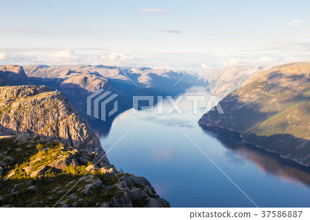 Preikestolen or Prekestolen or Preacher's Pulpit Preikestolen or Prekestolen or Preacher's Pulpit 37586887
