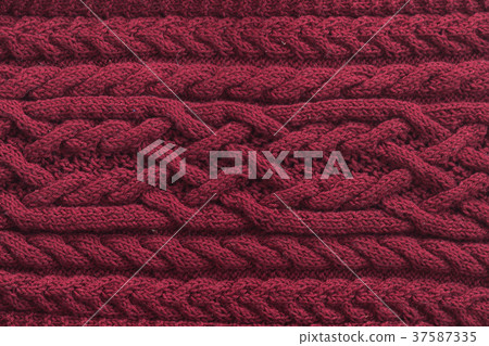 Knitted pattern from wool Knitted pattern from wool 37587335