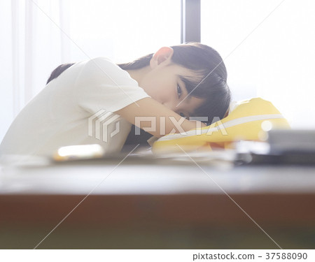 Schoolchild after school classroom girl 37588090