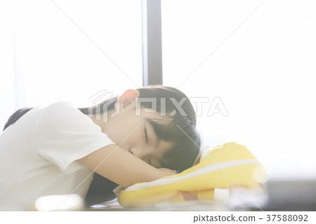 Schoolchild after school classroom girl 37588092