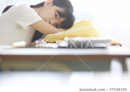 Schoolchild after school classroom girl Schoolchild after school classroom girl 37588105