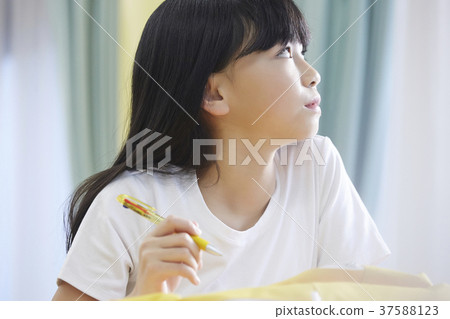 Schoolchild after school classroom girl 37588123