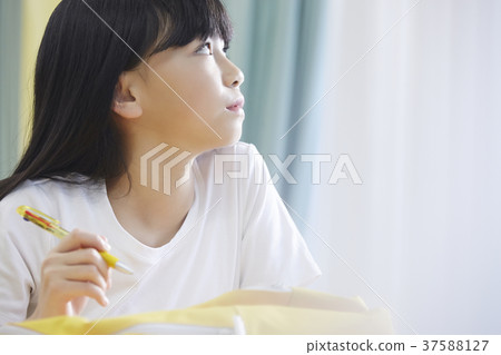 Schoolchild after school classroom girl 37588127