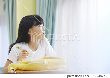 Schoolchild after school classroom girl 37588242