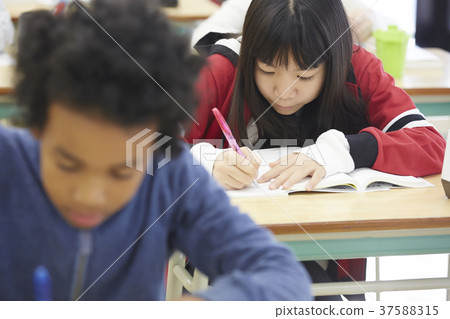 International school class scene International school class scene 37588315
