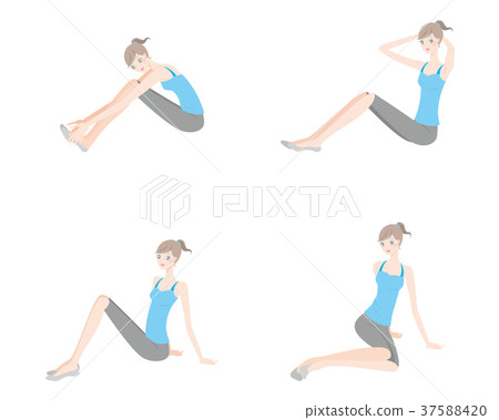 Illustration of a yoga woman 37588420