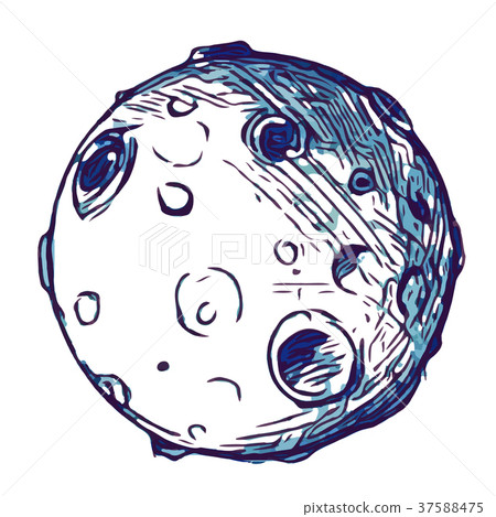 Full moon. Vector illustration 37588475
