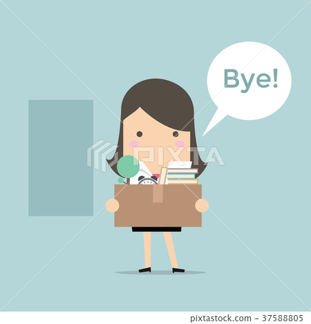 Businesswoman Leaving Job 37588805