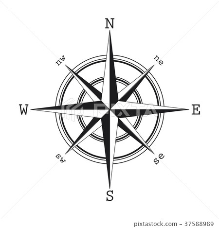 Compass icon isolated on white background - Stock Illustration ...