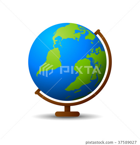 Earth globe icon on white background - Stock Illustration [37589027 ...