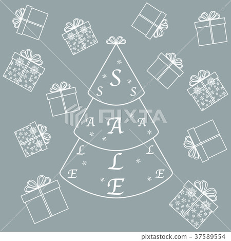 Christmas tree with text sale and collection of 37589554