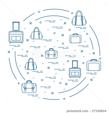 different bag and suitcases for travel arranged in different bag and suitcases for travel arranged in 37589604