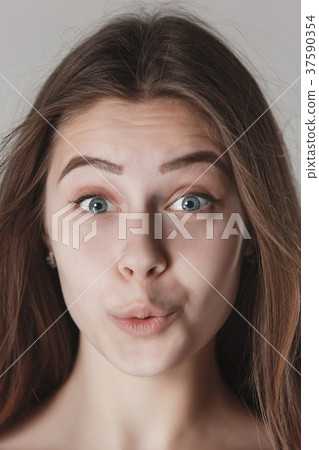 face of a beautiful young girl with a clean fresh 37590354