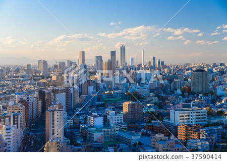 東京市風景池袋方向方向日落視圖 37590414
