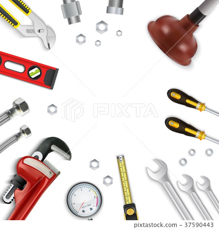 Construction repair tools icon set 37590443