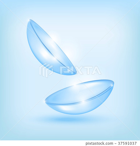 Realistic Detailed 3d Contact Lenses Set. Vector 37591037
