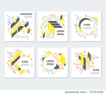Geometric Abstract Colorful Flyers Poster Design Geometric Abstract Colorful Flyers Poster Design 37591092
