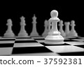 Close up of White Chess on Chessboard 37592381