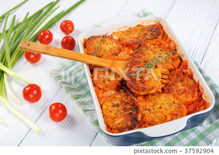 couscous fish patties with onion, carrots couscous fish patties with onion, carrots 37592904