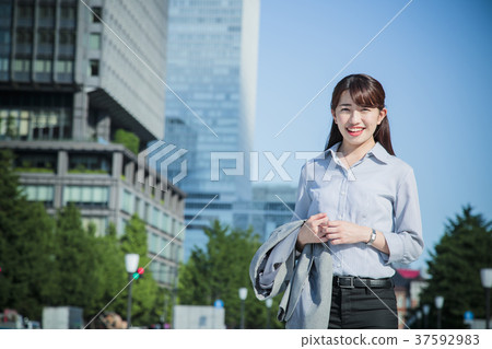 Female Business Woman Casual Office Female Business Woman Casual Office 37592983