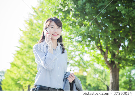Female Business Woman Casual Office Female Business Woman Casual Office 37593034
