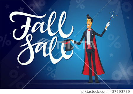 Fall sale - cartoon people characters illustration 37593789
