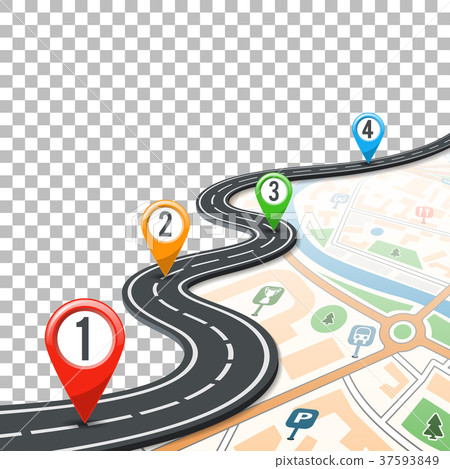 Timeline Road Infographics with Pin Pointers 37593849