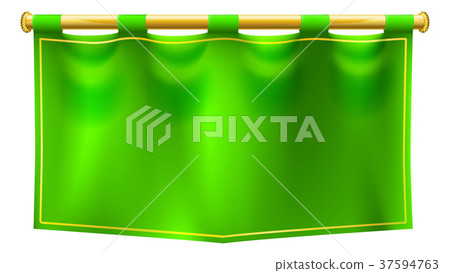 Medieval Green Royal Banner Flag - Stock Illustration [37594763] - PIXTA