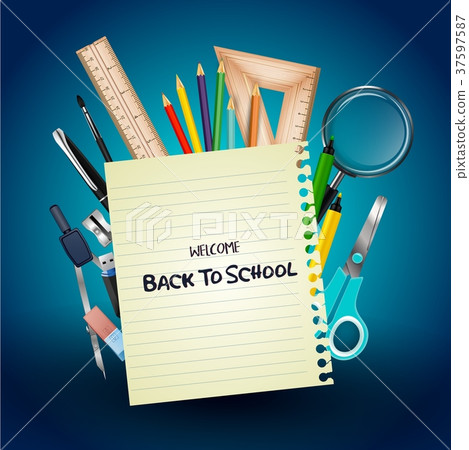 Welcome back to school with school supplies and no Welcome back to school with school supplies and no 37597587