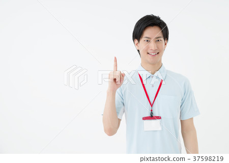 Male staff of polo shirt 37598219