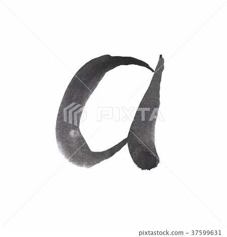 letter A written with black ink. letter A written with black ink. 37599631
