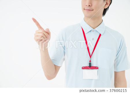馬球襯衫的男性工作人員 37600215