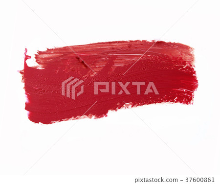 red lipstick smeared isolate 37600861