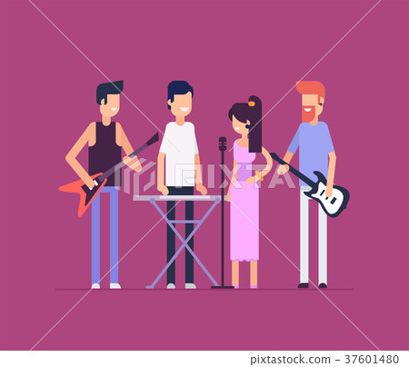 Musical band - modern flat design style isolated 37601480
