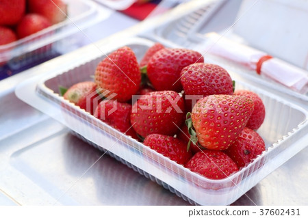 Fresh strawberry at street food 37602431
