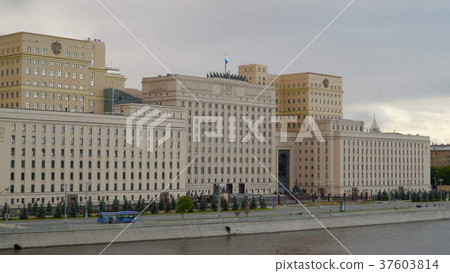 The building of the Ministry of Defense in Moscow The building of the Ministry of Defense in Moscow 37603814