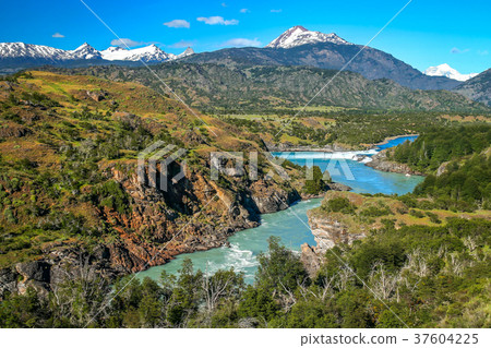 River confluence in Patagonia River confluence in Patagonia 37604225