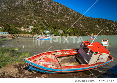 Disused fishing boat In Patagonia 37604237