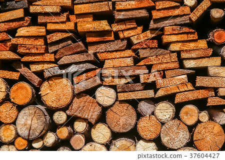 Pile of firewood 37604427