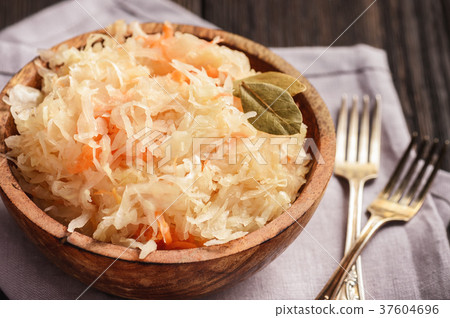 Sauercraut- cut, fermented cabbage, german style  37604696